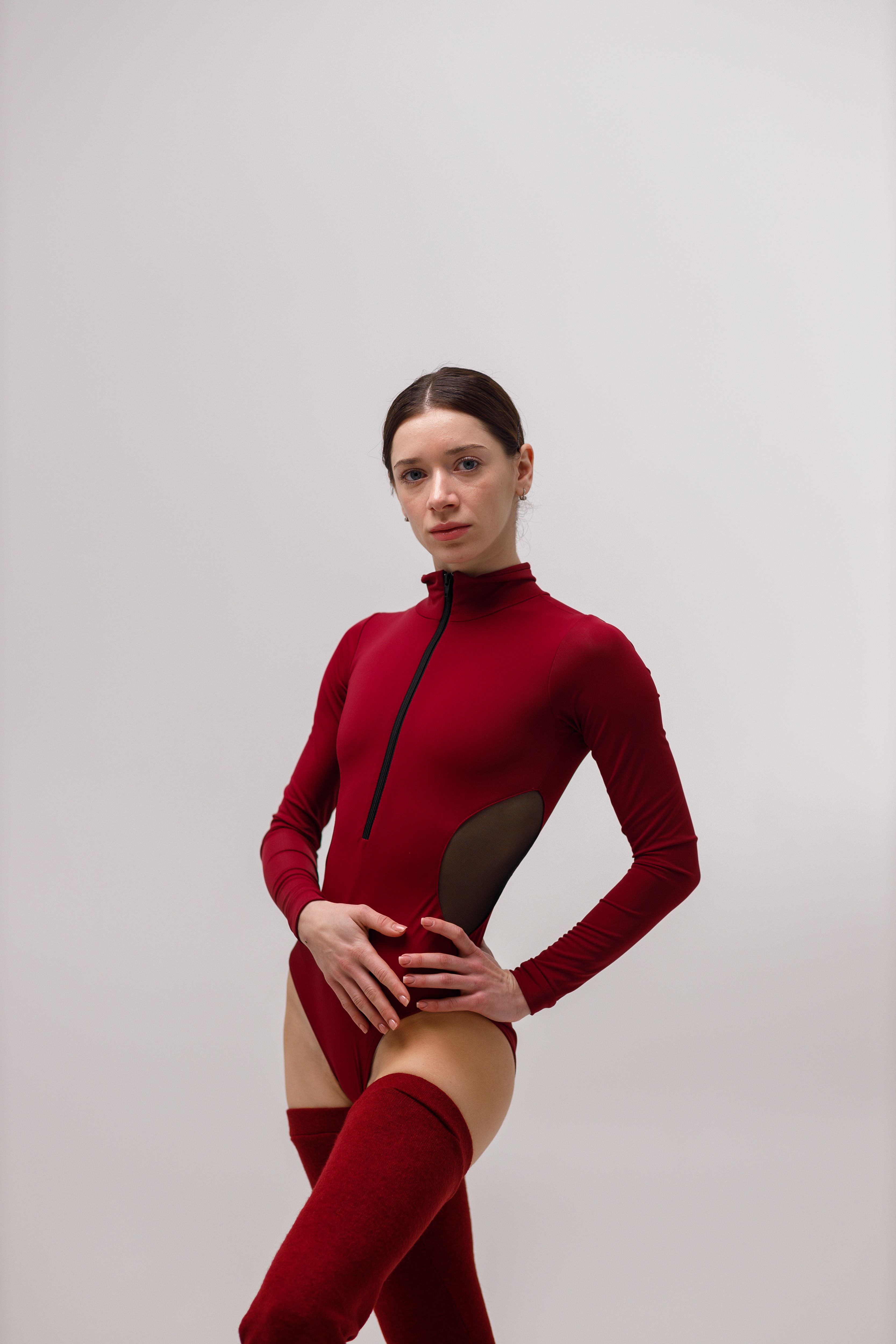 Leotard Fluid L Bordo 
