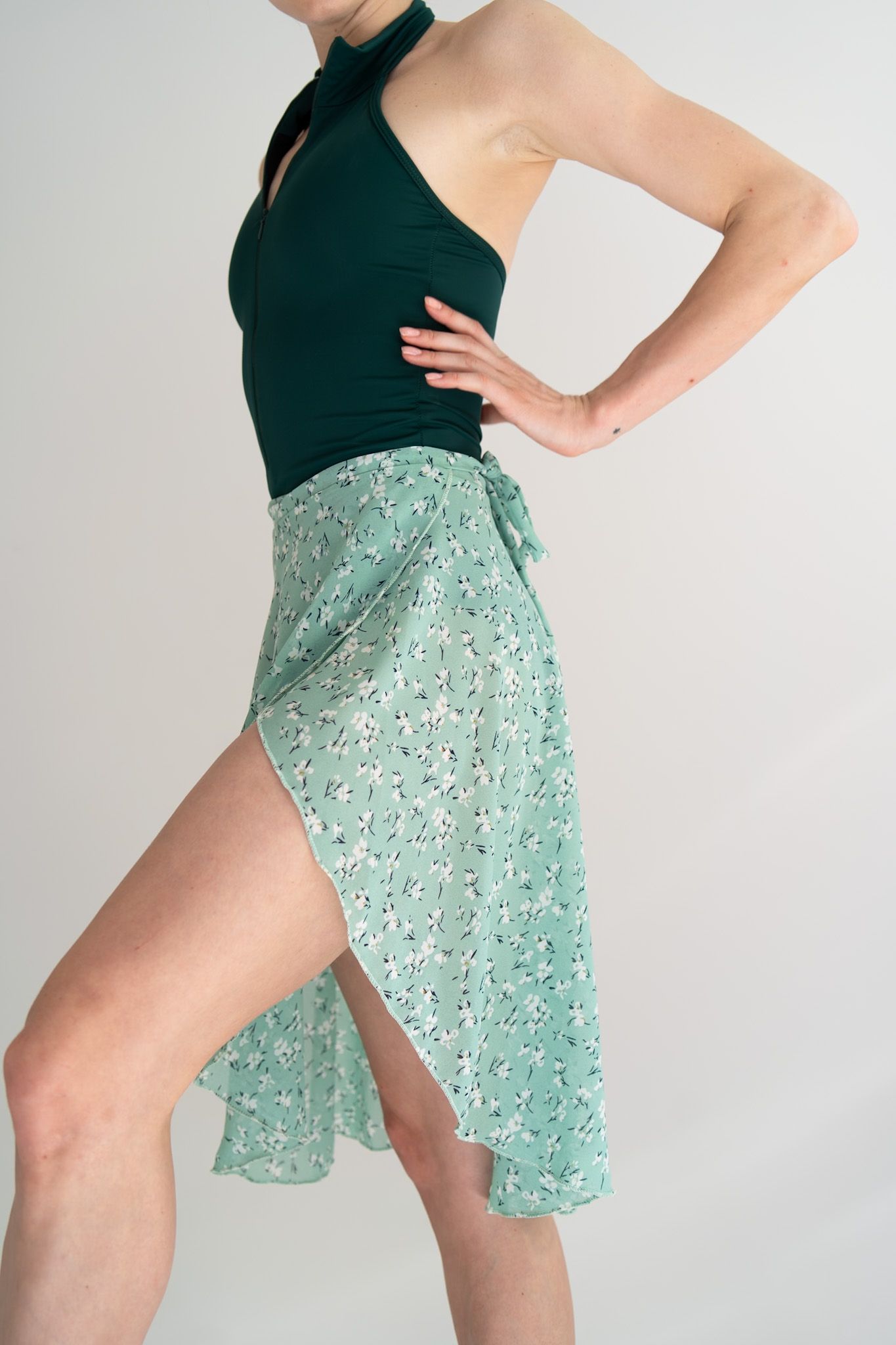 Skirt Basic Print Maxi M/L Mint