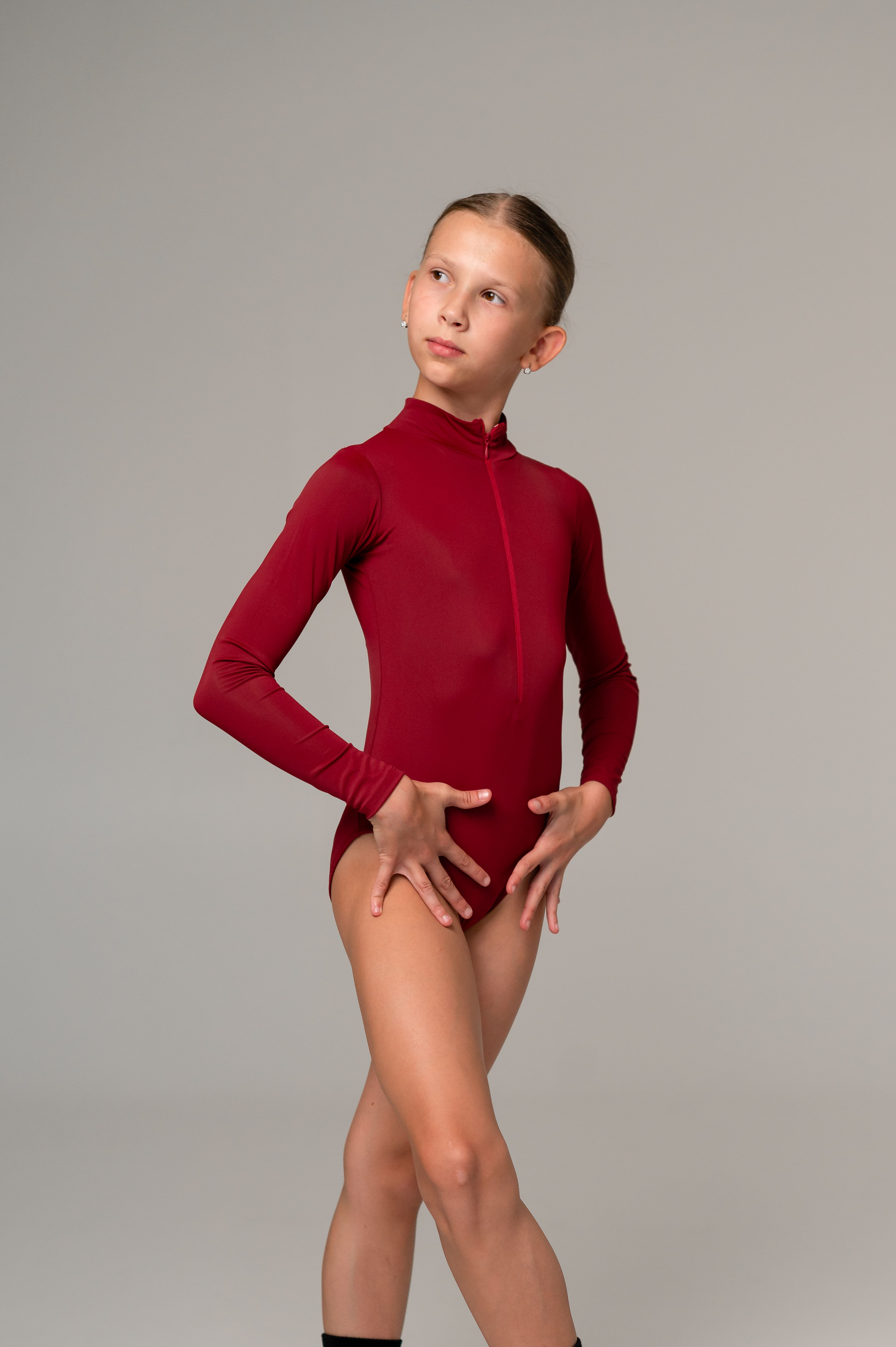 Leotard Duet Long Children 26 Bordo