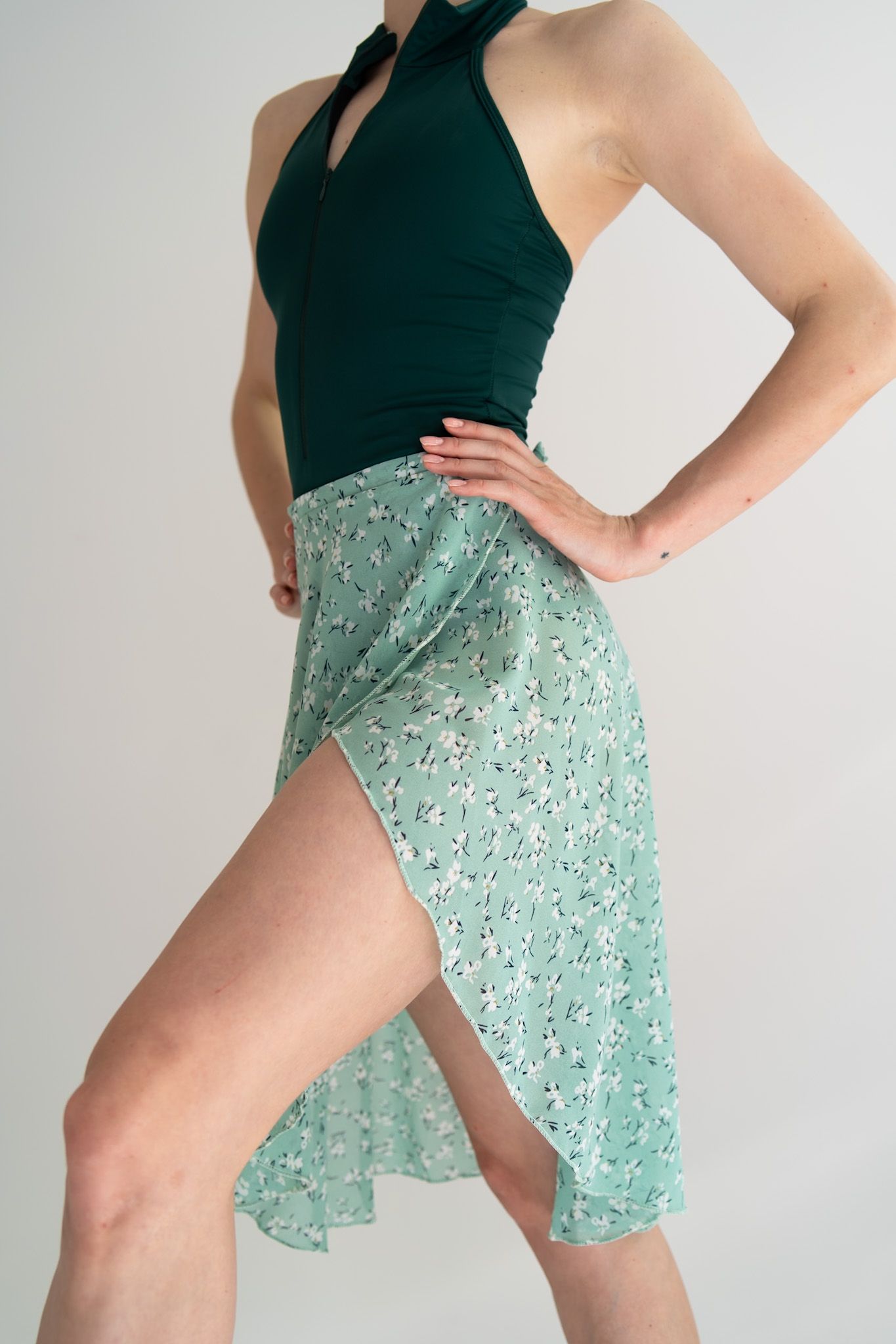 Skirt Basic Print Maxi M/L Mint
