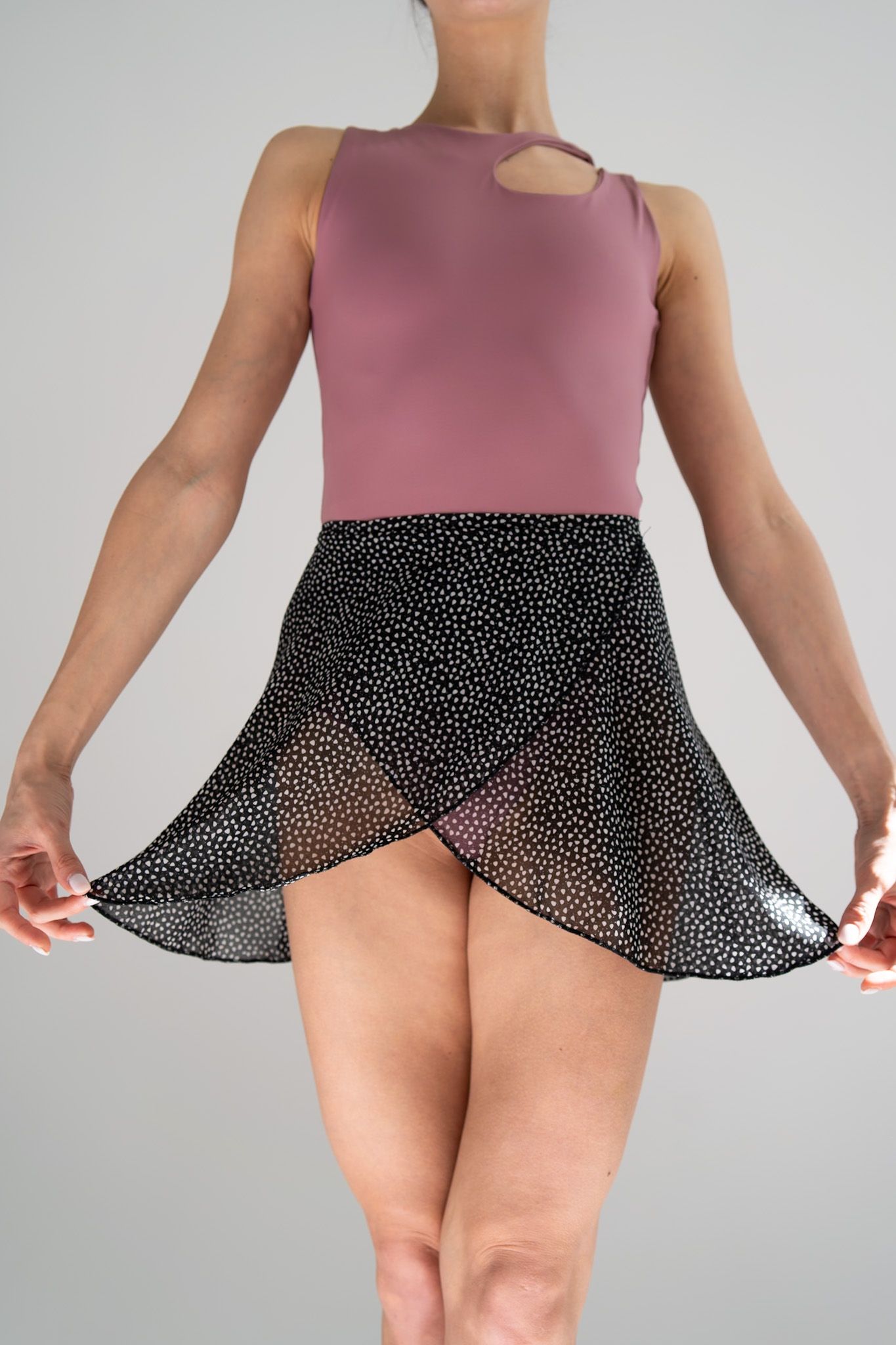 Skirt Basic Print MINI XS/S Black