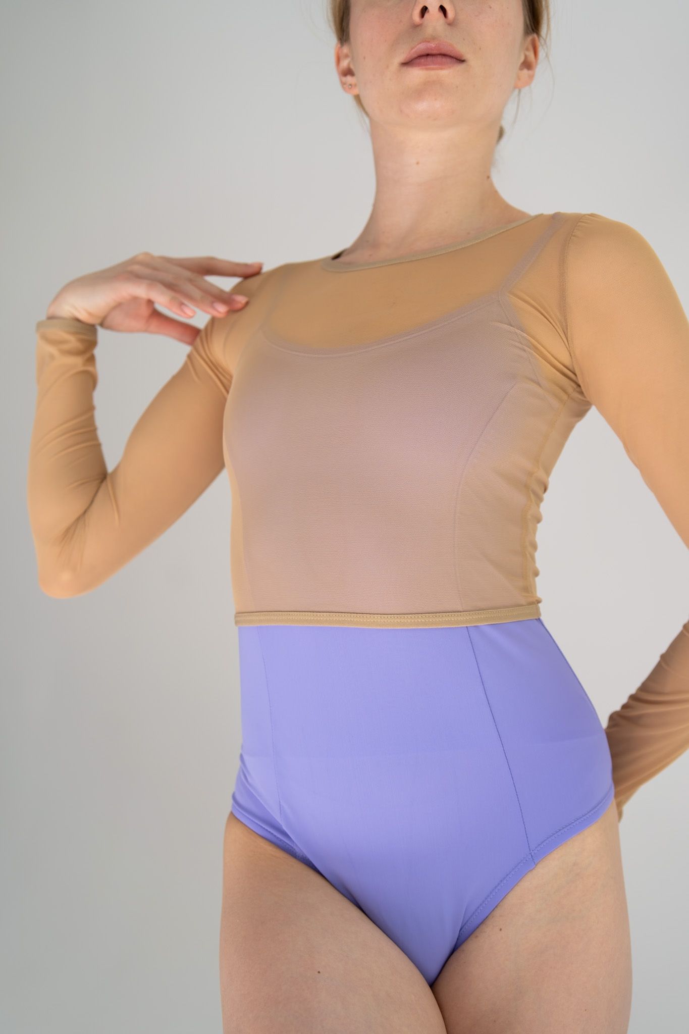 Top Mesh M Nude