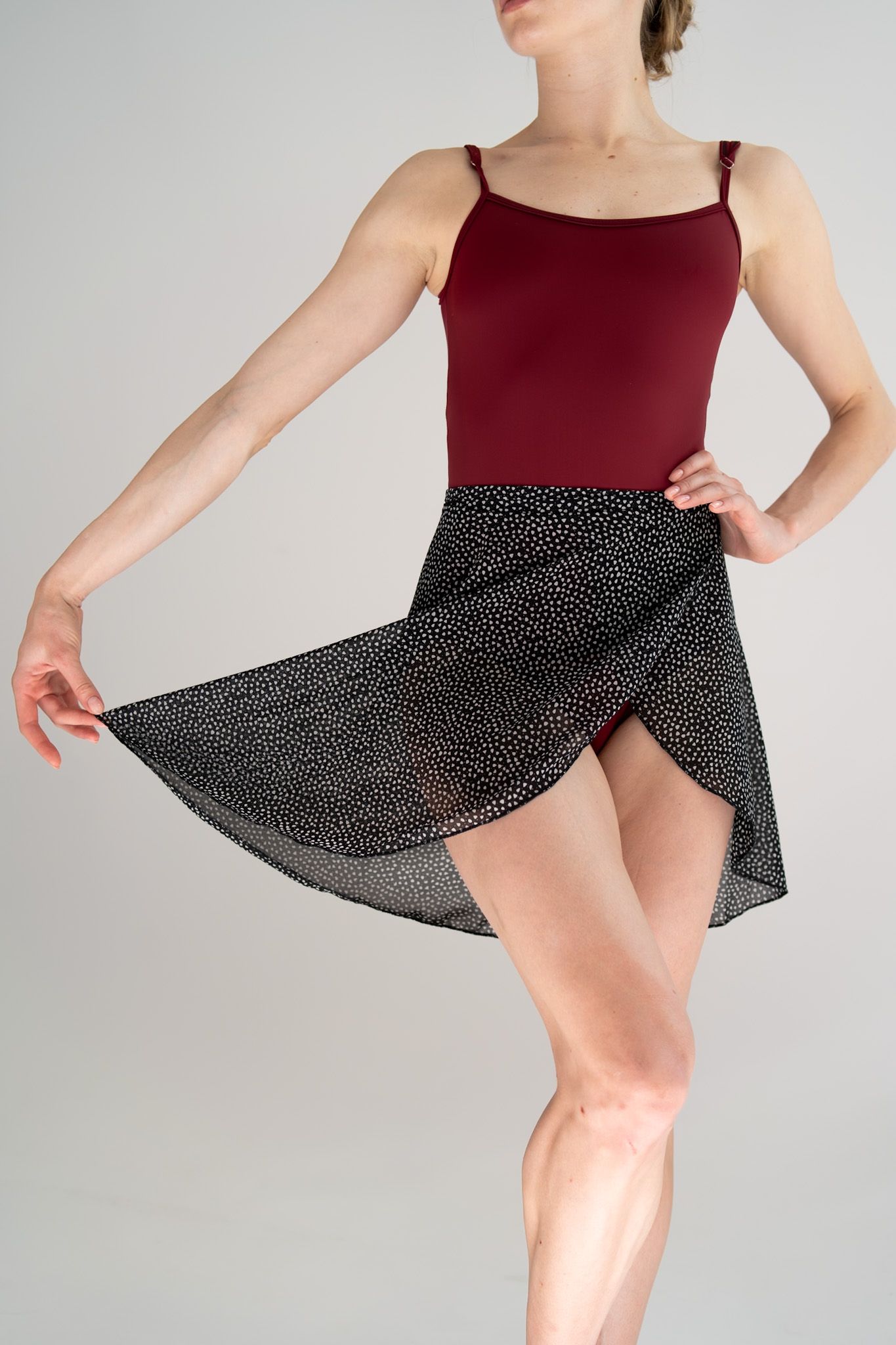 Skirt Basic Print Medium M/L Black