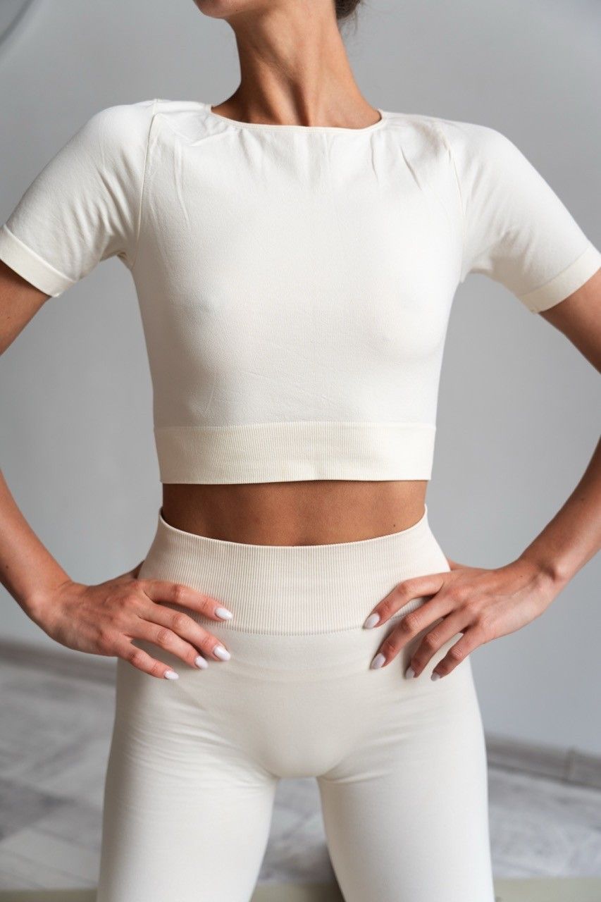 T-shirt Crop - Milk