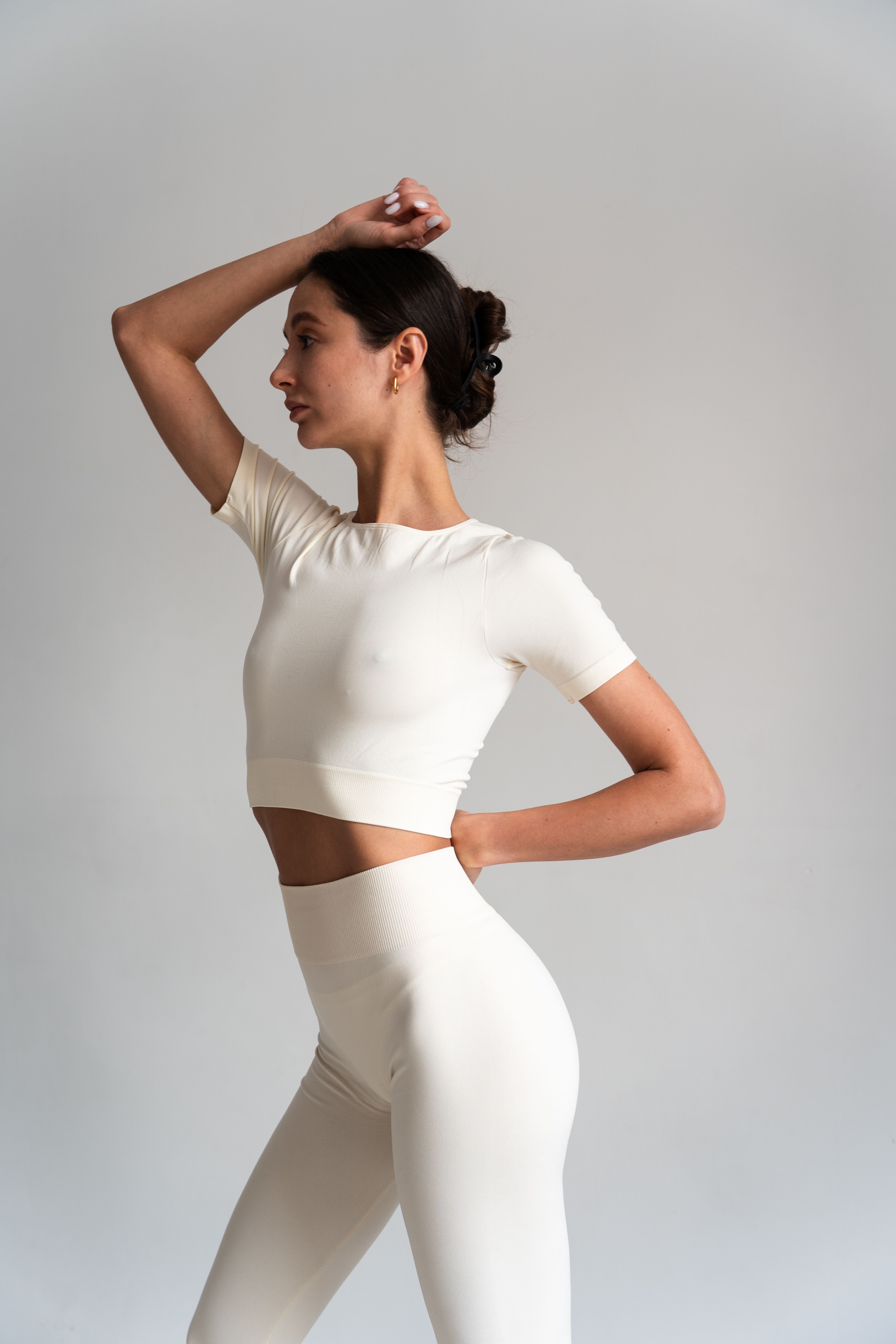 Футболка Кроп Молочний L/XL